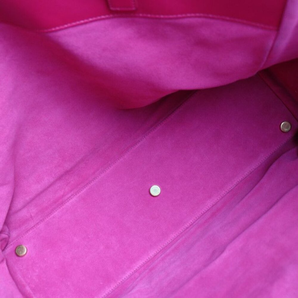 Saint Laurent Paris Vaulisse Tote Bag Leather Suede Fuchsia Pinkish - Picture 9 of 9